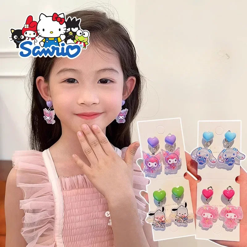 

Sanrio HelloKitty Cute Sweet Children's Ear Clip Cartoon Creative Little Girl Without Piercing Jewelry Manufacturers Spot Sales