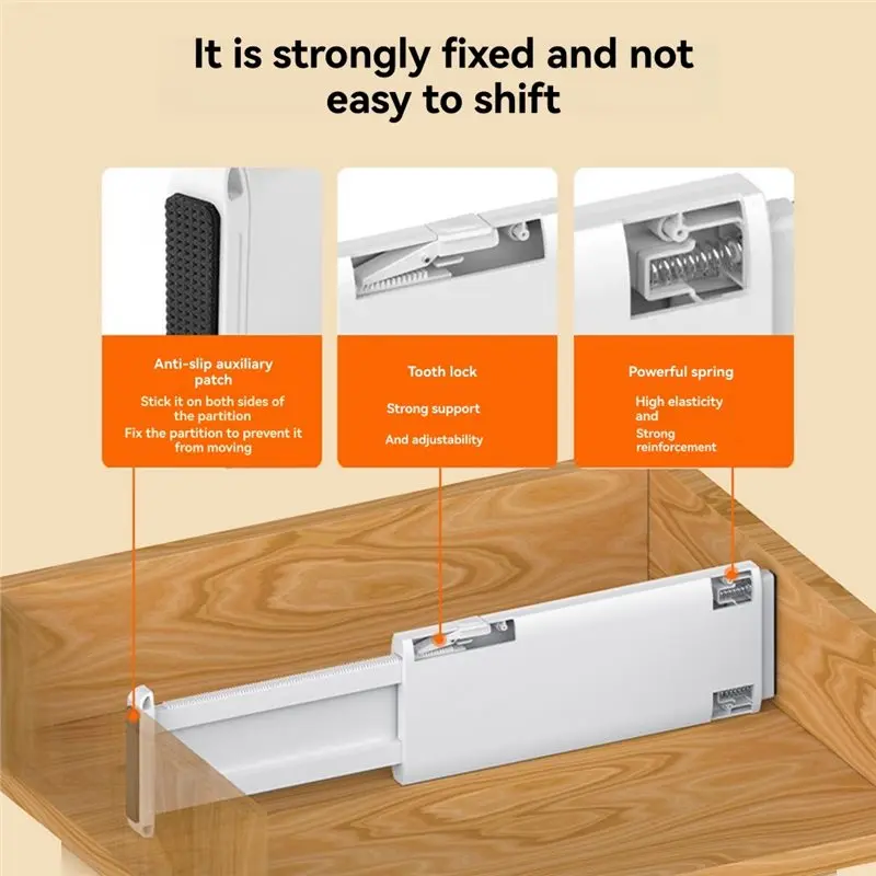 2025 Hot Style Extendable Drawer Dividers(6 Pcs), Freely Combinable Partitions For Bookshelves, Wardrobes& Kitchens
