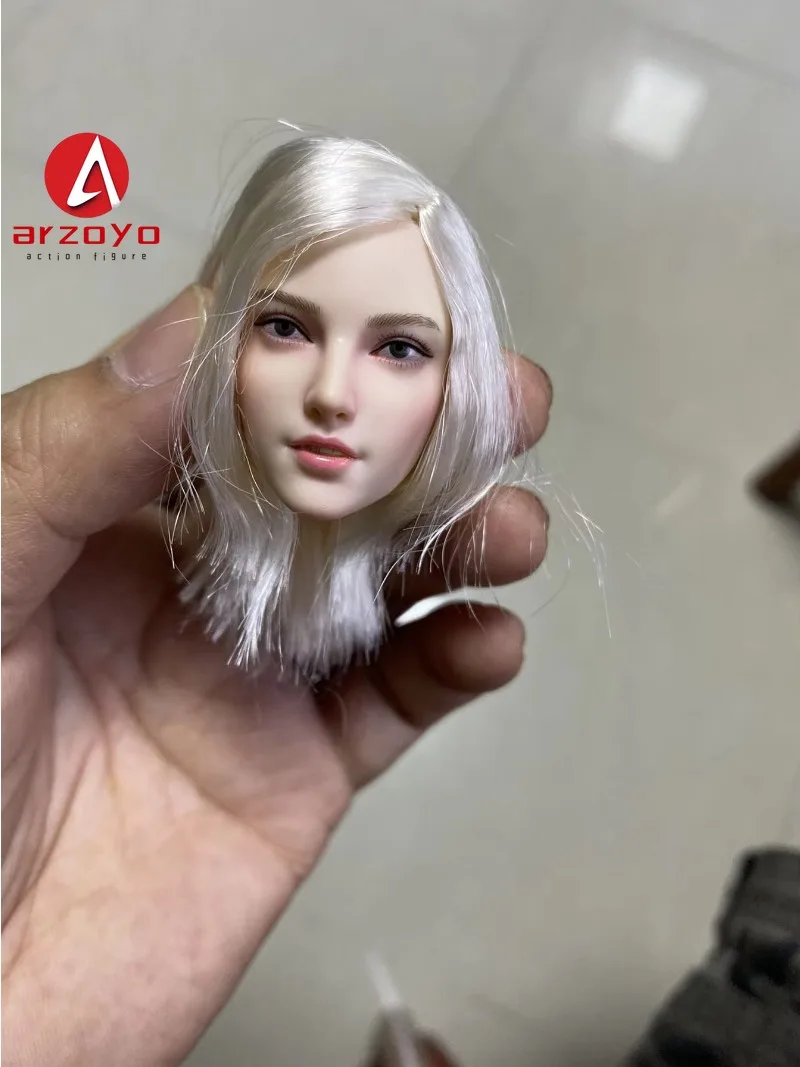 1/6 Scale Beautiful girl Female Head Sculpt Sexy Female Hunter Head Carving For 12