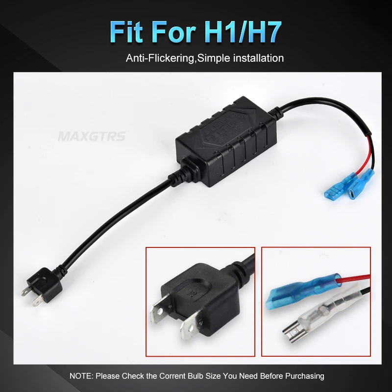 2x H1 H4 H7 H8 H11 H13 9005 9006 9004 9007 9012 EMC Car LED HID Decoder Canceller Canbus Headlight Fog Light DRL IC No Error