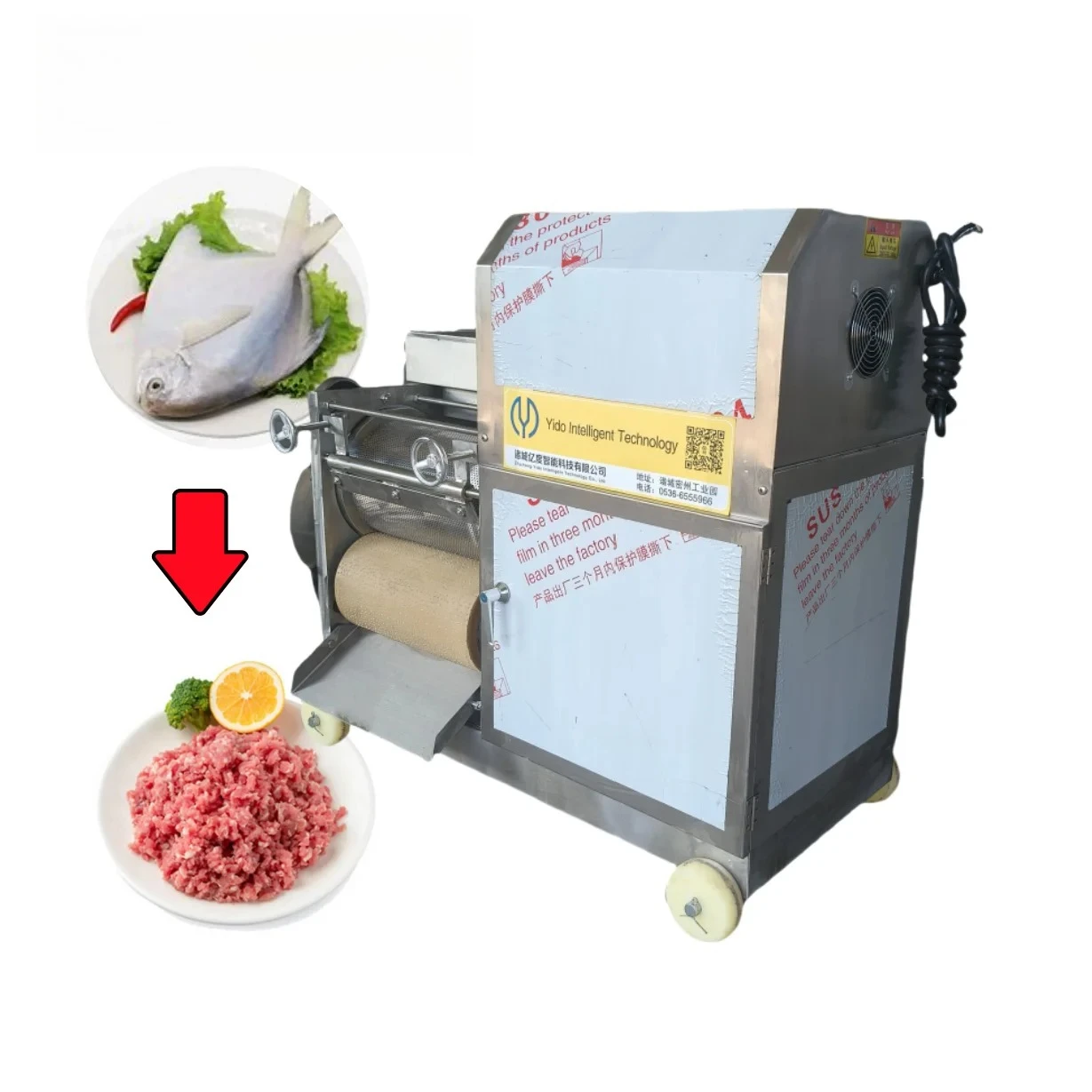 

Машина для производства фарша-филе, сепаратор мяса из рыбьей кости/машина для удаления рыбьей кости/оборудование для сбора мусора и мяса