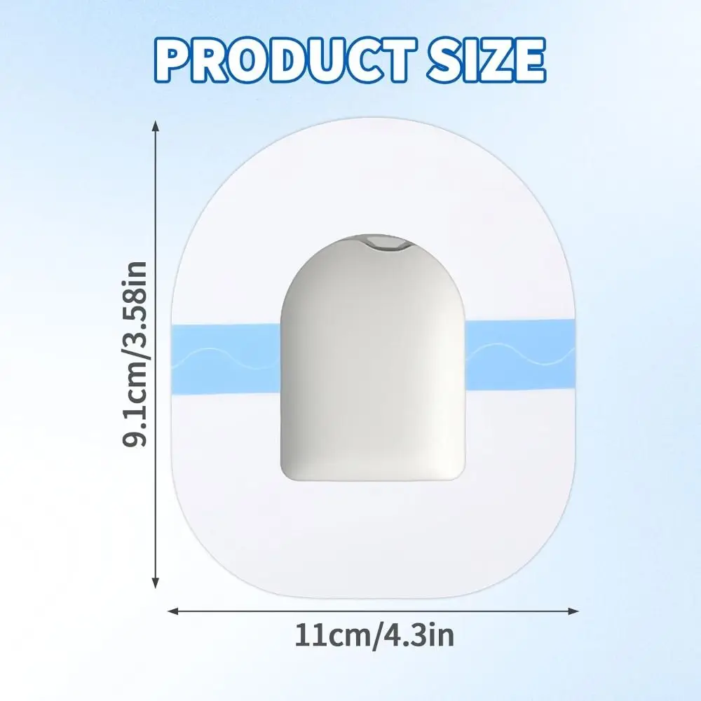 10PCS Waterproof Glucose Monitor Stickers Pre-Cut Breathable Glucose Monitor Adhesive Patches Sweatproof Hypoallergenic