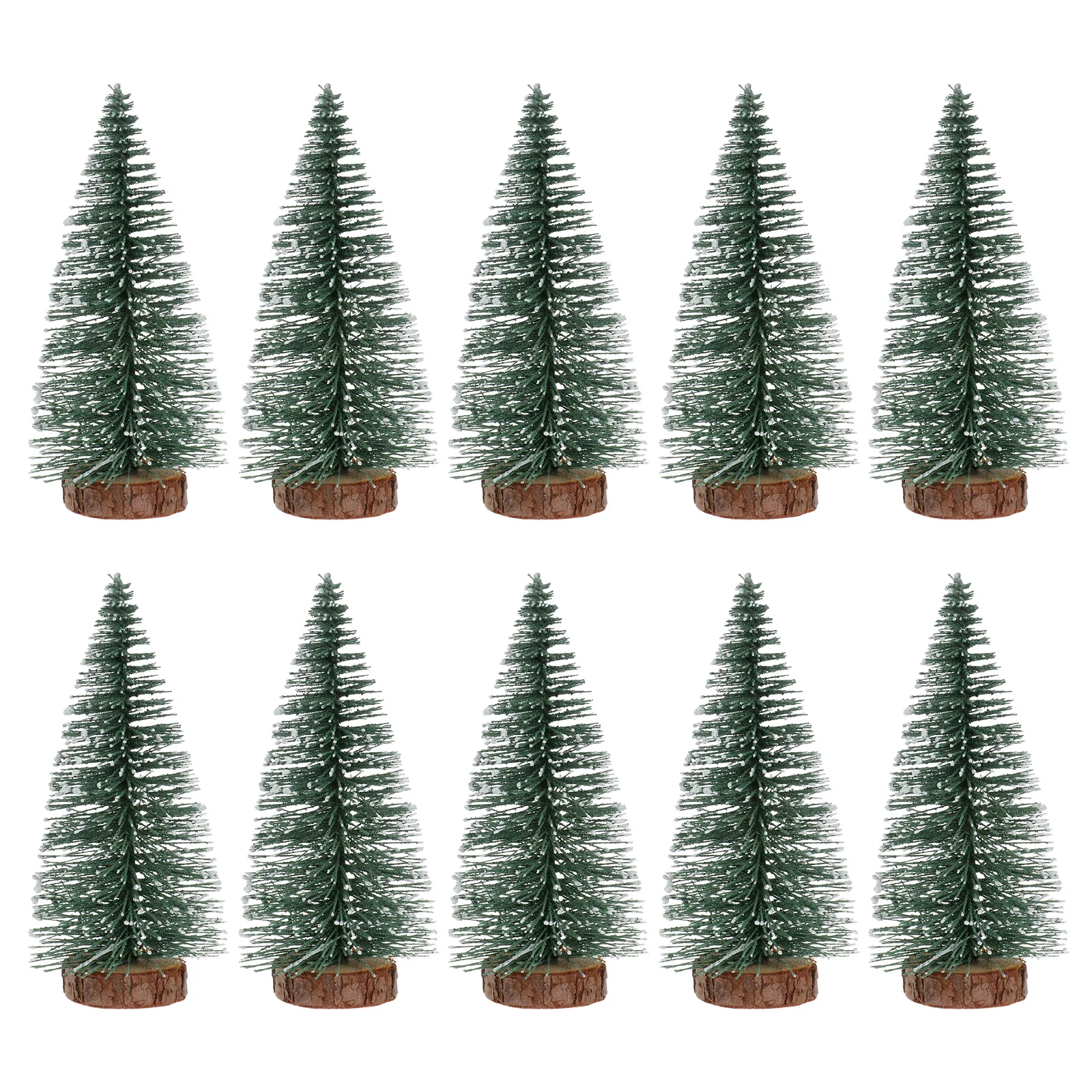 

10 Pcs Pine Child Inflatable Halloween Decorations Miniature Christmas Tree Wooden Xmas Party