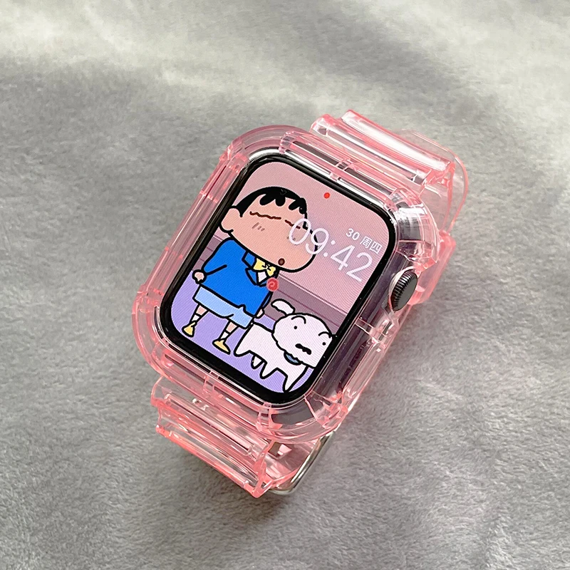 Przezroczysty pasek i etui do Apple Watch
