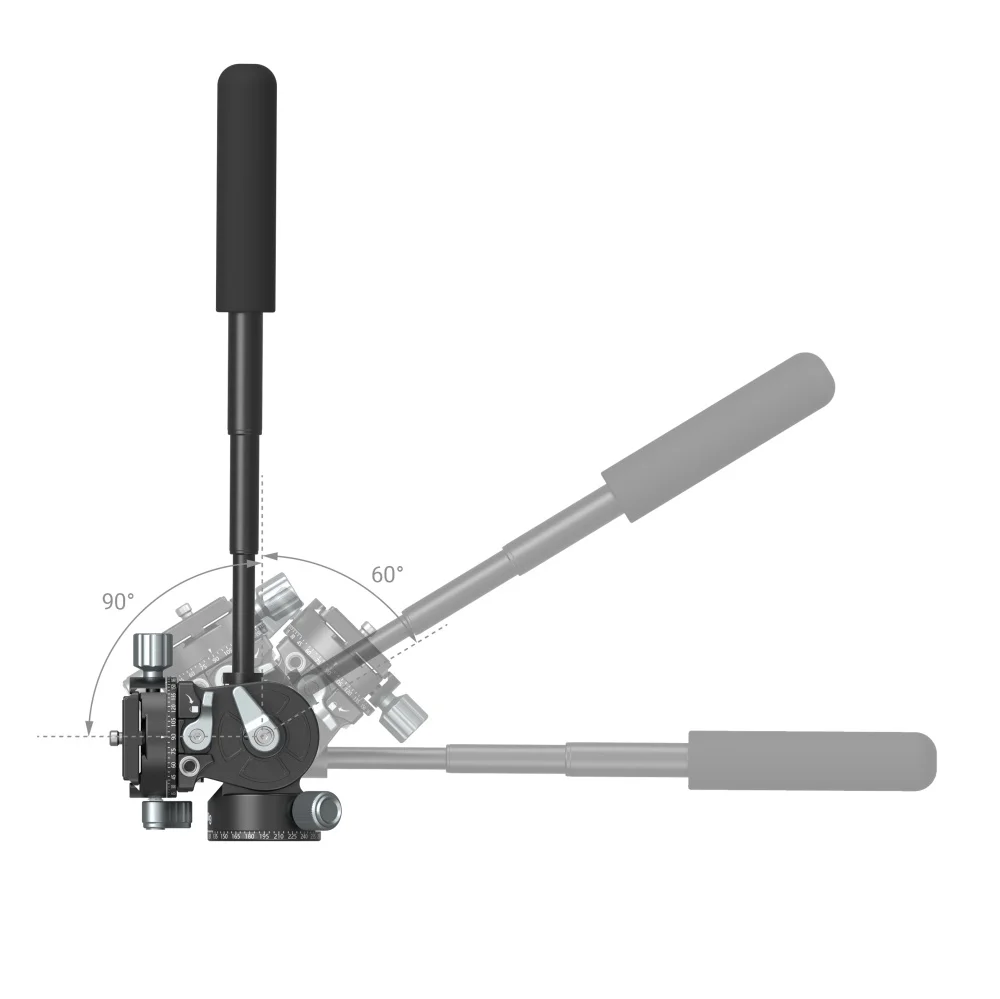 SmallRig Lightweight Fluid Video Head 360 Swivel with a Removable Telescopic Handle Adjustable Lightweight Portable 3457