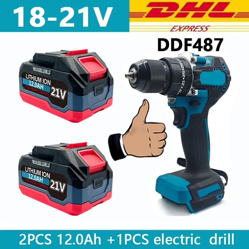 21V 6.0Ah 12.0Ah Voor Makita 18V Batterij Power Tools Li-Ion Vervanging LXT BL1850 BL1860 DDF487 voor 18V Schroevendraaier met BMS