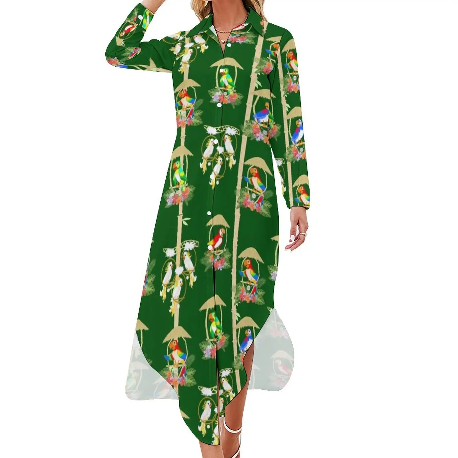 

Tiki Room Birds Long Sleeved Shirt Dress wedding dresses for parties dress women summer 2024 dresses ladies 2024 summer