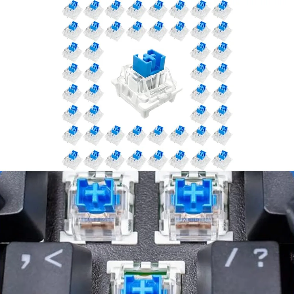 50PCS Keyboard Switches Key Replacement Tool And Keycap Puller 3-Pin Tact Switch Keyboard Clicker Equipment