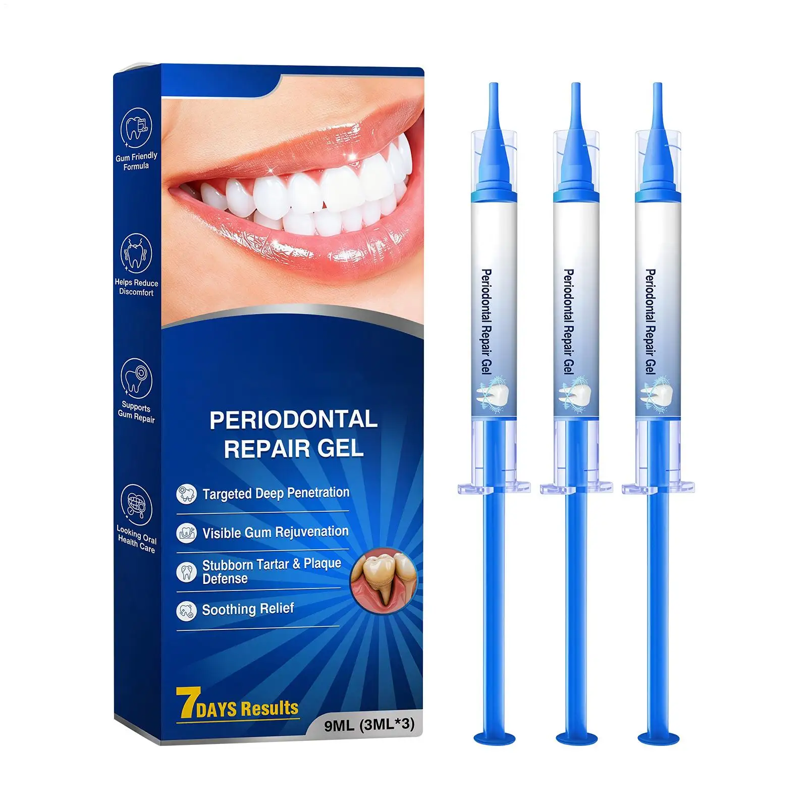 Damaged Gum Repair Care Gel Gum Pain Sensitivity Relief,Deep Cleaning Teeth Stain Tartar Remover,Anti-Cavity Daily OralCare