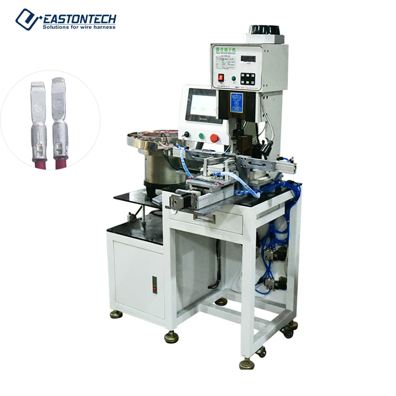 EASTONTECH EW-5055B  Pre-Insulated Cold Press Stripping and Terminal Crimping Machine with Auto Feeder