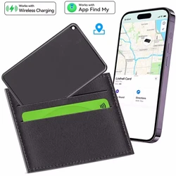 Portefeuille intelligent étanche, localisateur de carte de suivi, chargement sans fil, détecteur de téléphone, dispositif de suivi nous-mêmes pour IOS, Find My Tracker