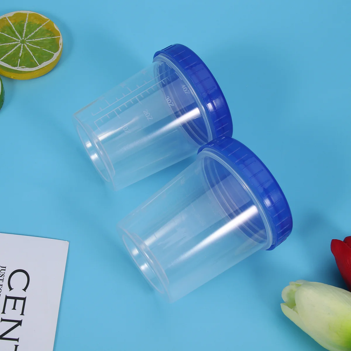 

10Pcs 120Ml Transparent Measuring Cups Plastic with Lid Leak Proof for Small Liquid Measurement Lab Kitchen Use