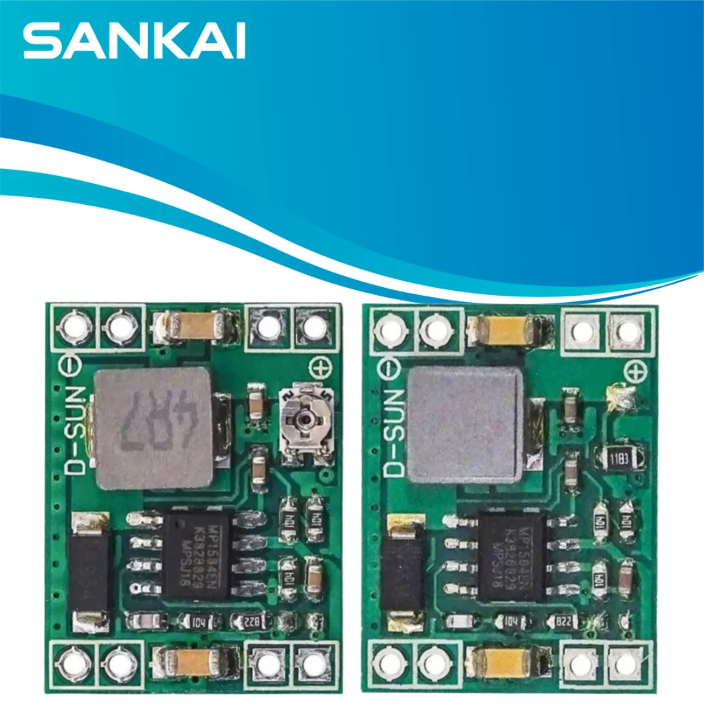 100Pcs MP1584EN 3A DC-DC Step-Down Module, 4.5-28V, Adjustable, High Efficiency 95%