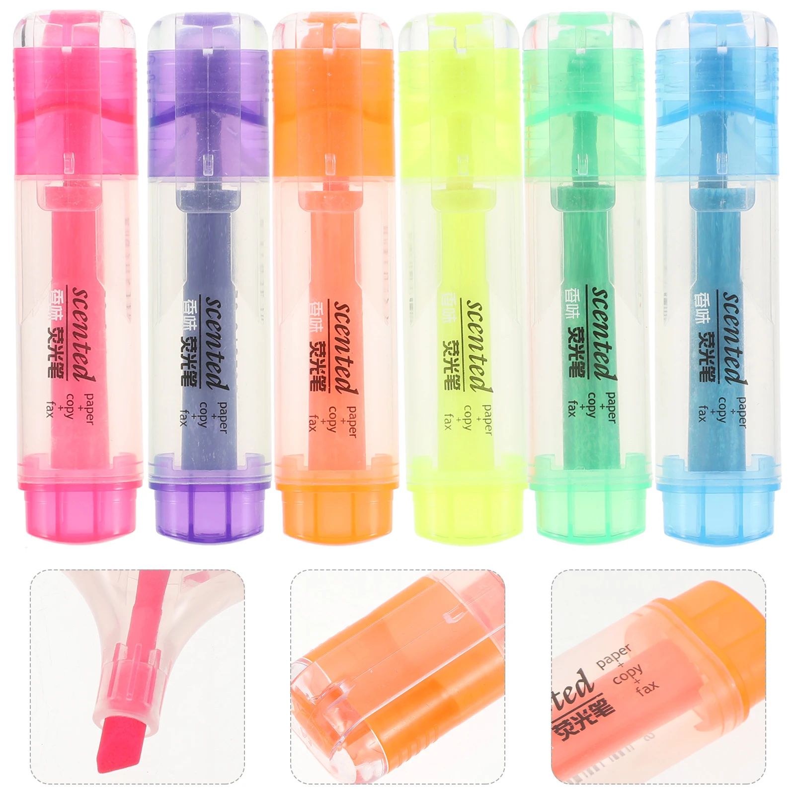 6pcs Highlighter Fluorescent Liquid Chalk Pen Light Color Maker Painting Drawing Pens for Whiteboard