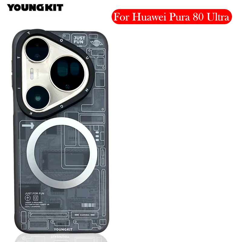 

YOUNGKIT Magnetic Case For Huawei Pura 80 Ultra Micro Matte Back Cover Shell