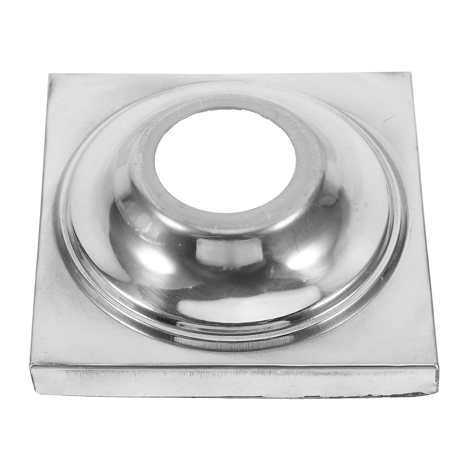 Stainless Steel Ball Base Flagpole Holder Square Base Stable Decorative Post Cap Outdoor Commercial Residential Use Metal Garden