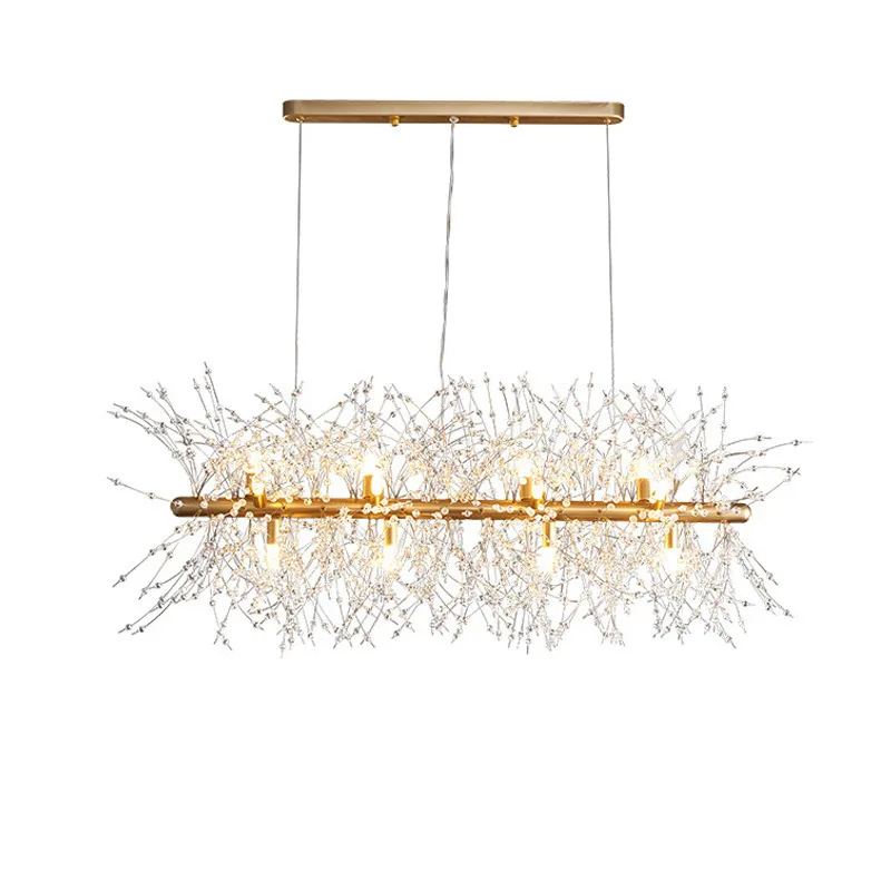 

Crystal chandelier long dandelion, clothing store restaurant light luxury lamps