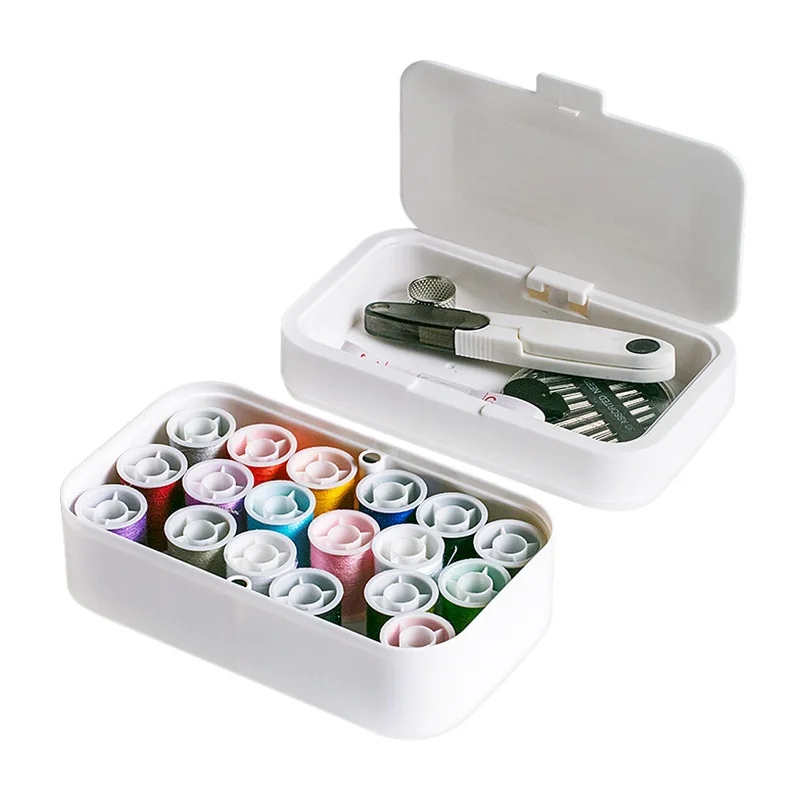 Household sewing box set, high-end small portable sewing kit, multifunctional hand sewing tool