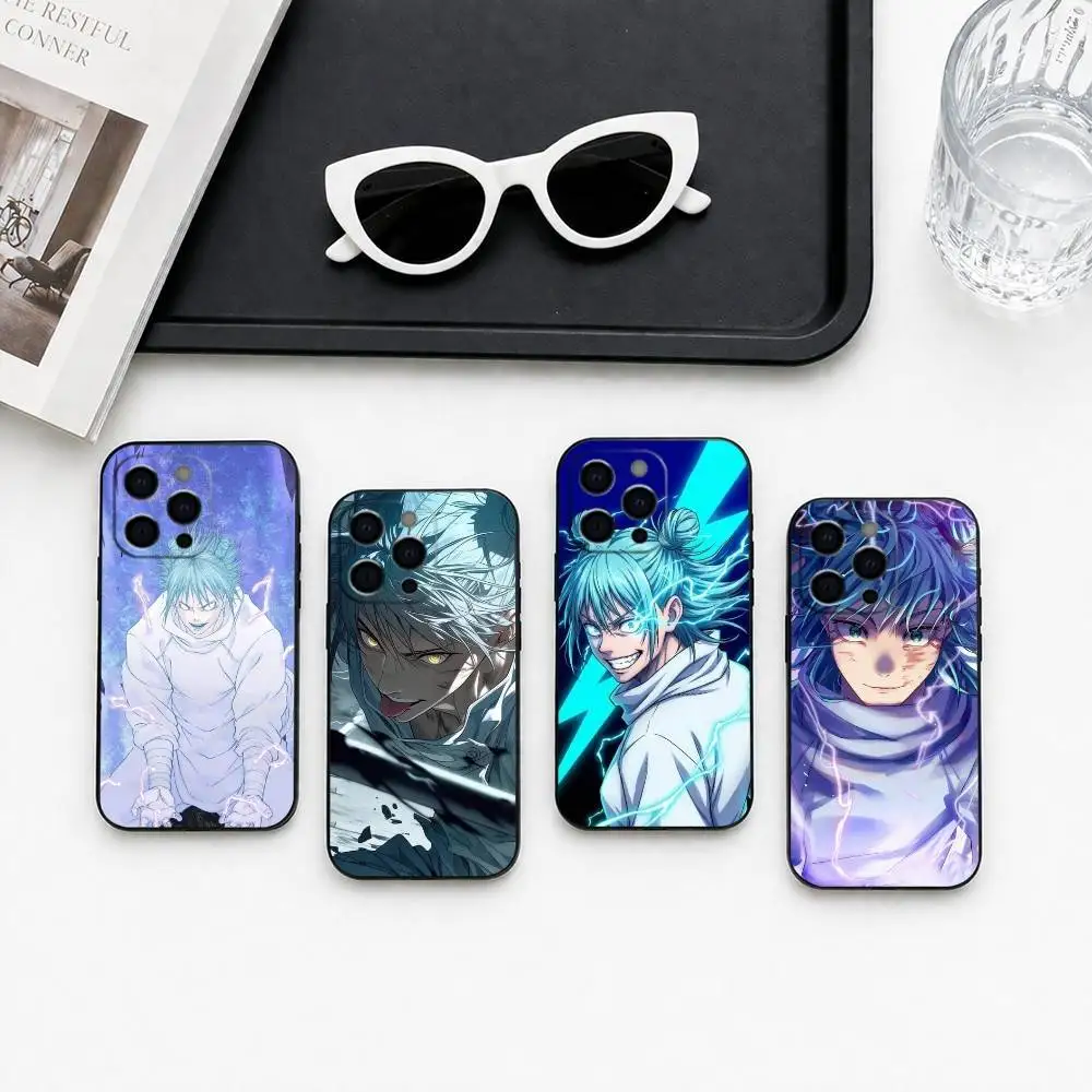 Capa de Silicone Macia Juju-tsu Kais-en Kashi-mo Haji-me para iPhone 17 16 15 14 13 12 11 X XR Plus Pro Max Plus