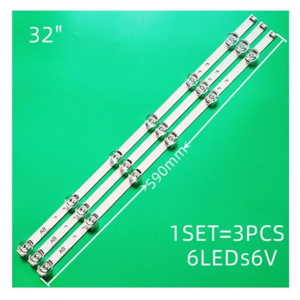 

LED strips for LG 32LB5800, 32LF560V, LGIT UOT A B 6916L-1974A 1975A 6916L-2223A 2224A innotek DRT 3.0 32LB560B 32LB561V, 3 pcs.