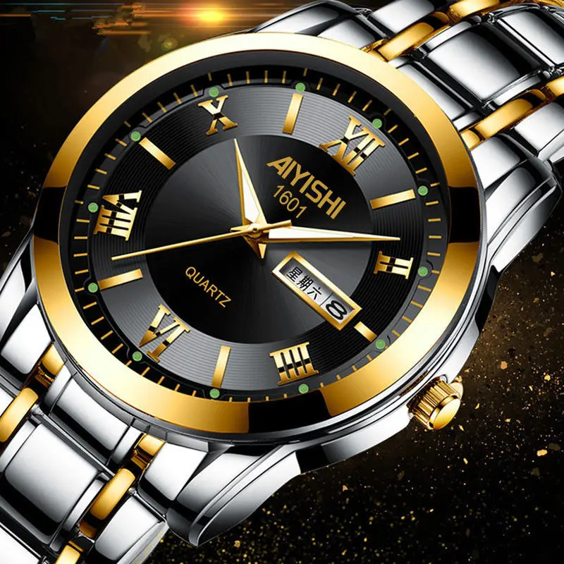 Luxury Classic Men Watches Men Fashion Military Sport Watches Stainless Steel Date Analog Quartz Watch Reloj Hombre