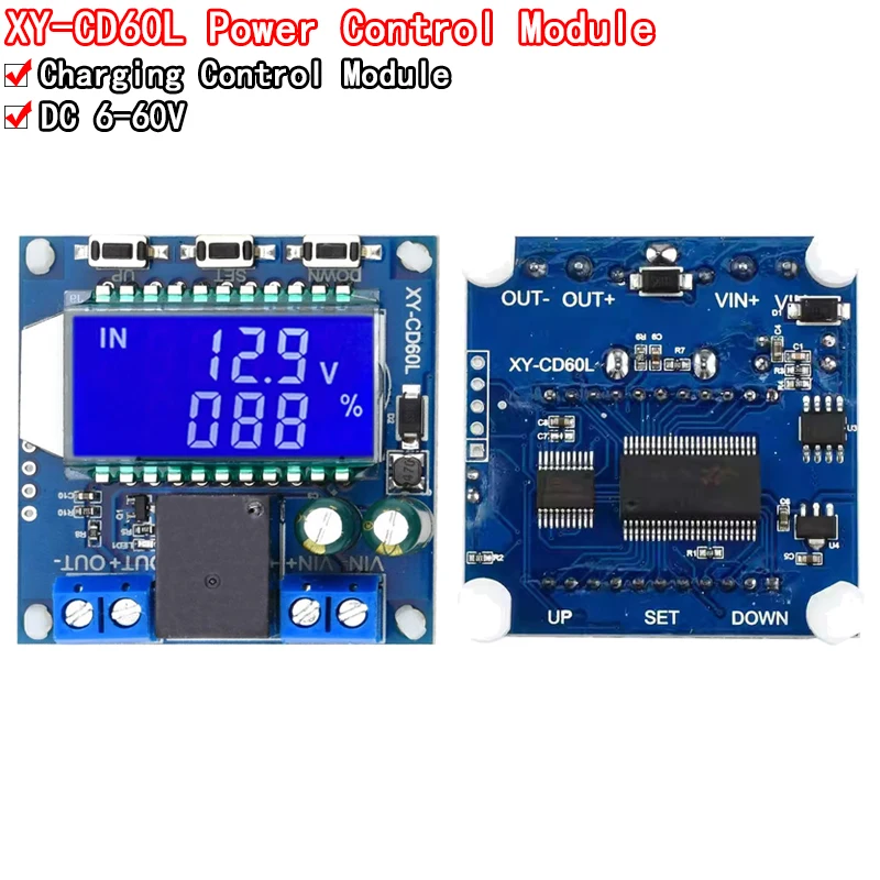 

CD60L Контроллер зарядного устройства для солнечной батареи 12 В 24 В 48 В Модуль управления разрядом зарядки Плата защиты от напряжения и тока