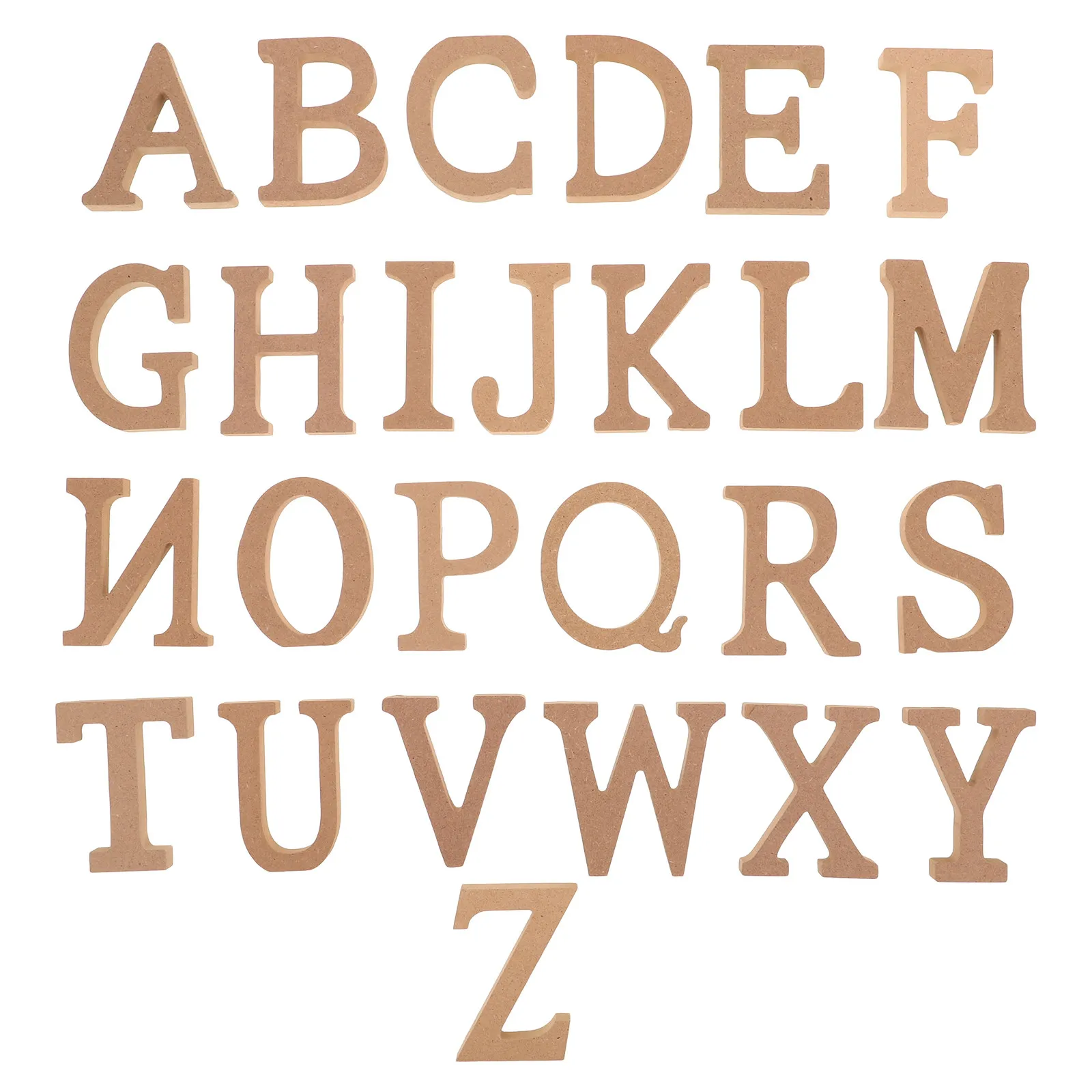 1Set Wooden Letters for Crafts Small Wood Alphabet Pieces Home Decor DIY Arrangement for Shelf Table Wall Wedding Baby Shower - view 2