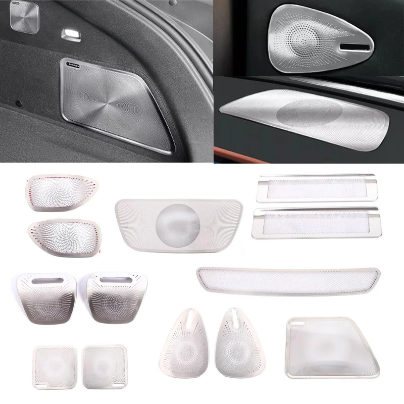 

For BYD Sealion 7 Sea lion 07 EV 2024 2025 Steel Car Gate Door Loudspeaker Pad Audio Speaker Cover Trim Sticker Accessories
