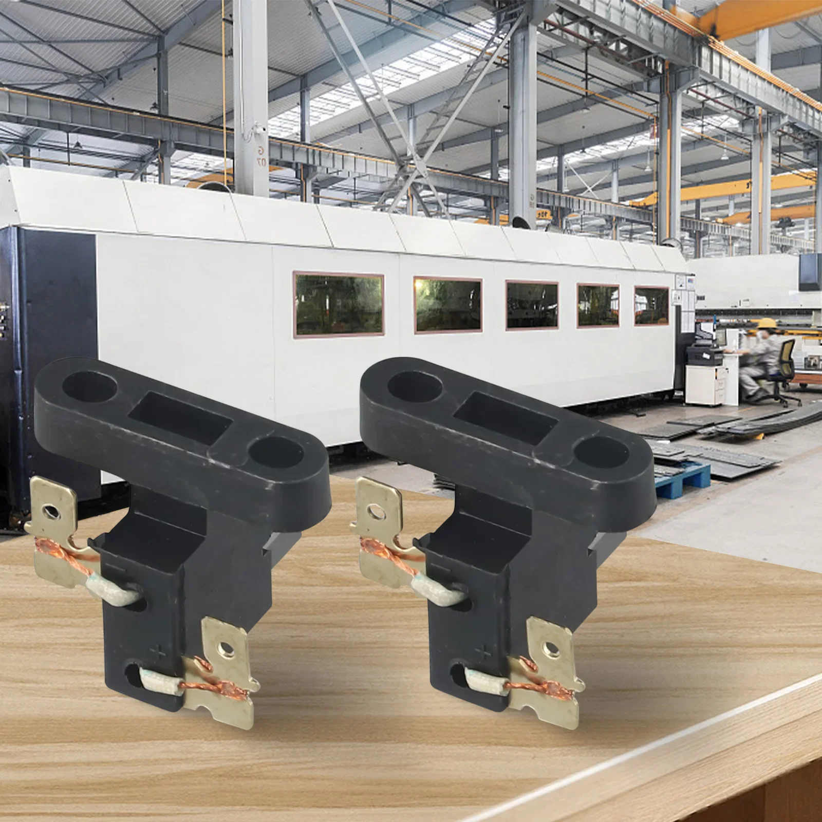 

Generator Carbon Brush Assembly, 2 PCS, Compatible With Brushed Alternators, Suitable For AVR Equipped Generators