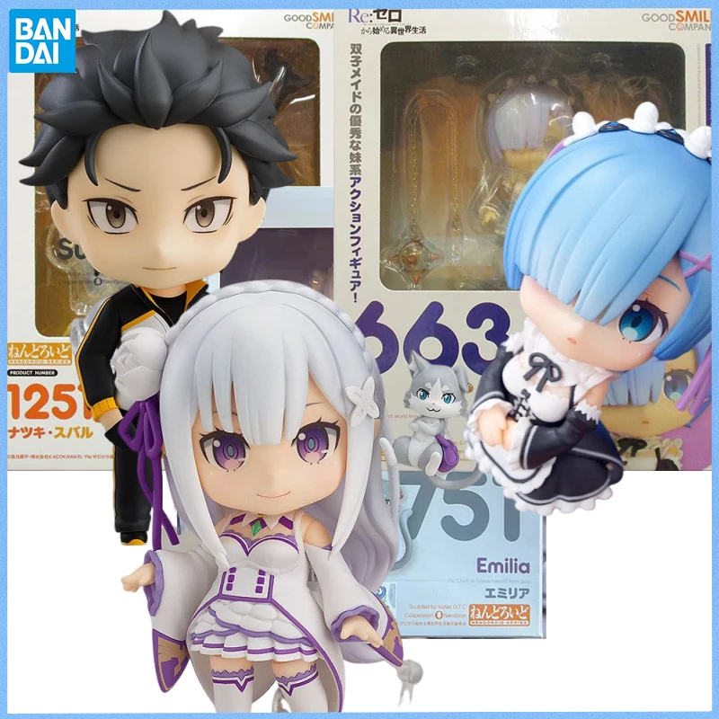 

GOOD SMILE COMPANY NENDOROID Re:ZERO-Starting Life in Another World Natsuki Subaru Emilia REM Anime figure Doll for Collectors