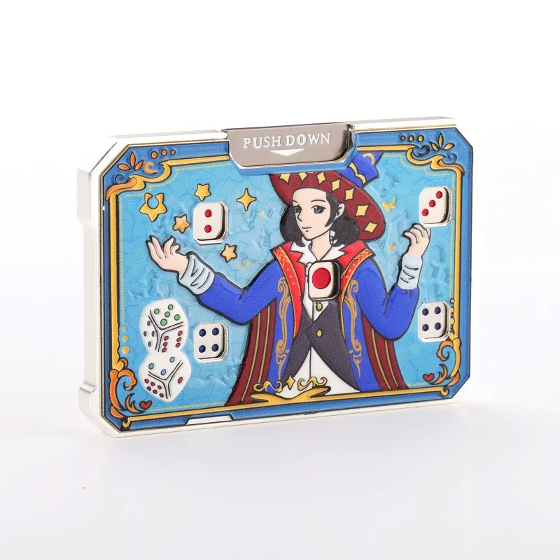 メタルダイスルーレットプレス回転式フィジェットローラースピナー回転コマチップEDCオフィスデスクストレス解消おもちゃゲームパーティー