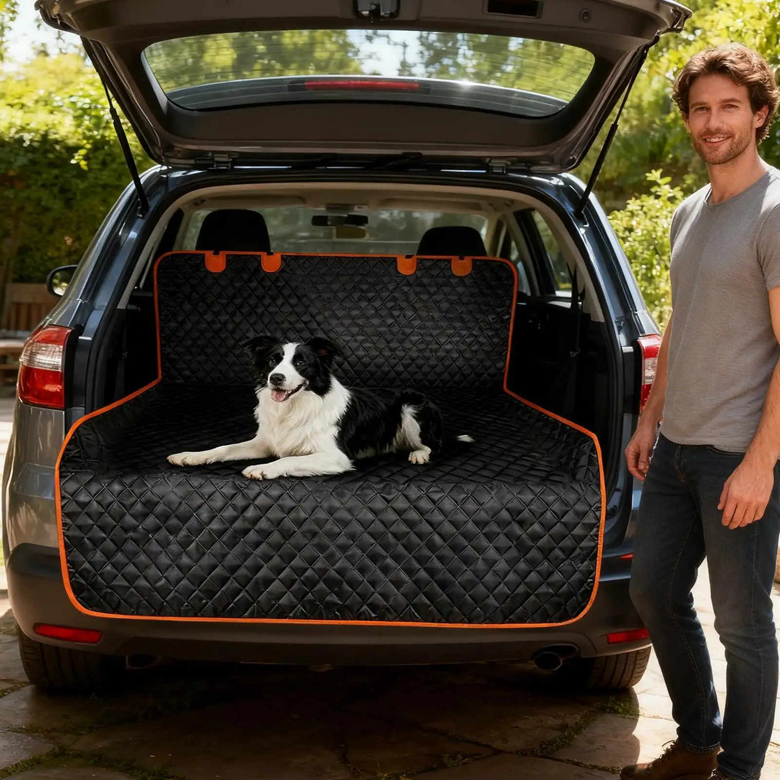 

Cargo Mat Waterproof Heavy Duty Non-Slip Cover All-Weather Car Trunk Mat Floor Cover for Vehicle Truck RV Sedan Van Pet Freight