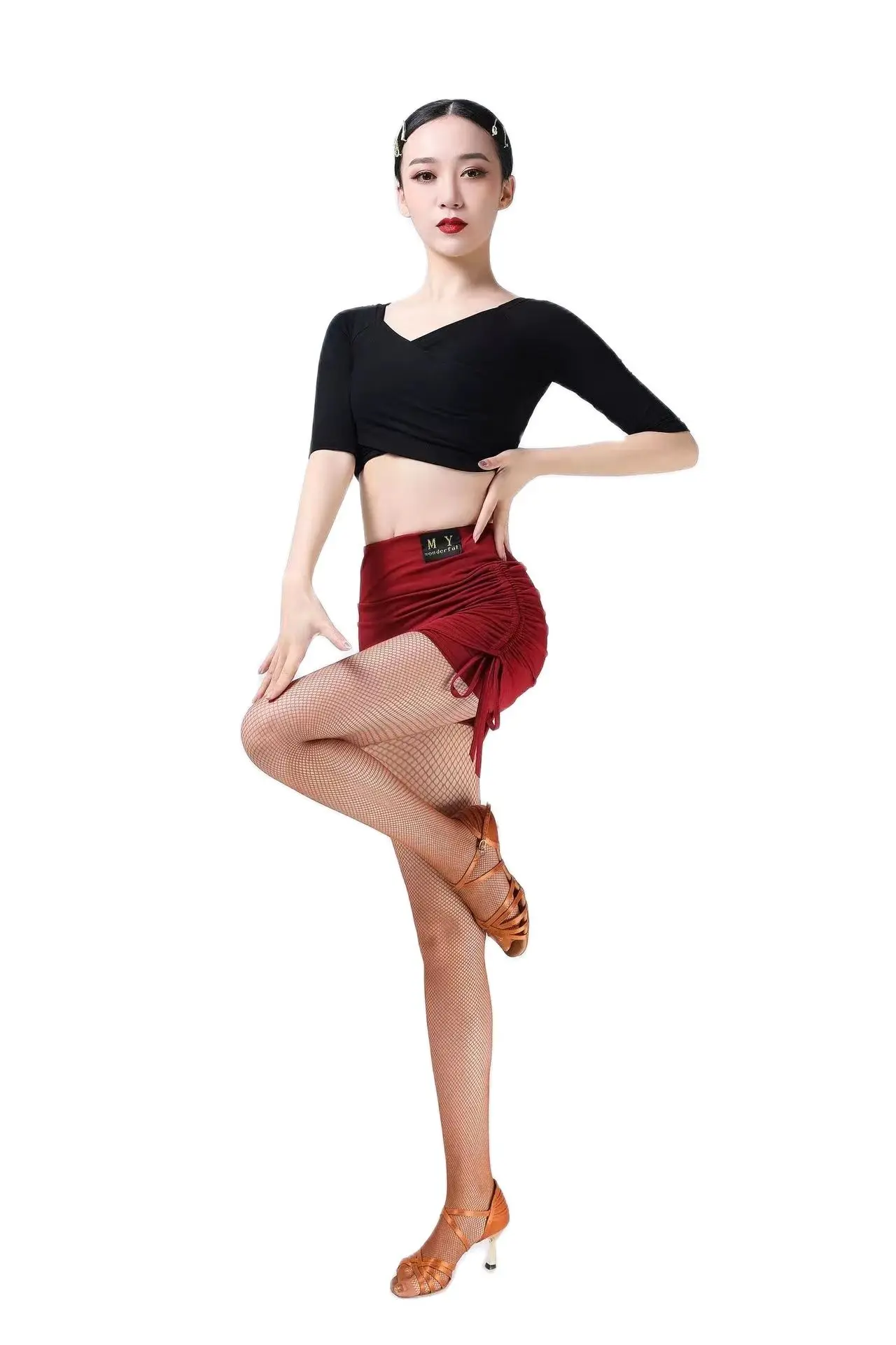 Nieuwe Latin Dans Rok Vrouwen Praktijk Kleding Sexy Kwast Rok Volwassen Samba Rumba Tango Dans Kostuum Zwart Rood Rokken