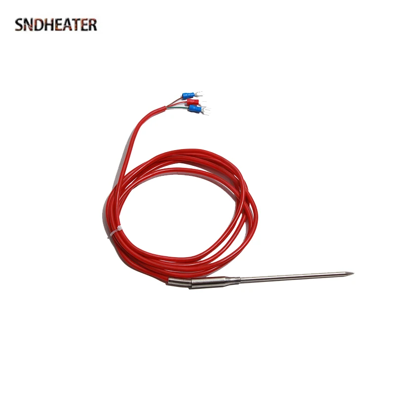 SNDHEATER PT100/PT1000 Needle-Shaped Thermocouple 4*50/100/150MM Test Wire Food Grade Temperature Sensor Insertion Type Probe