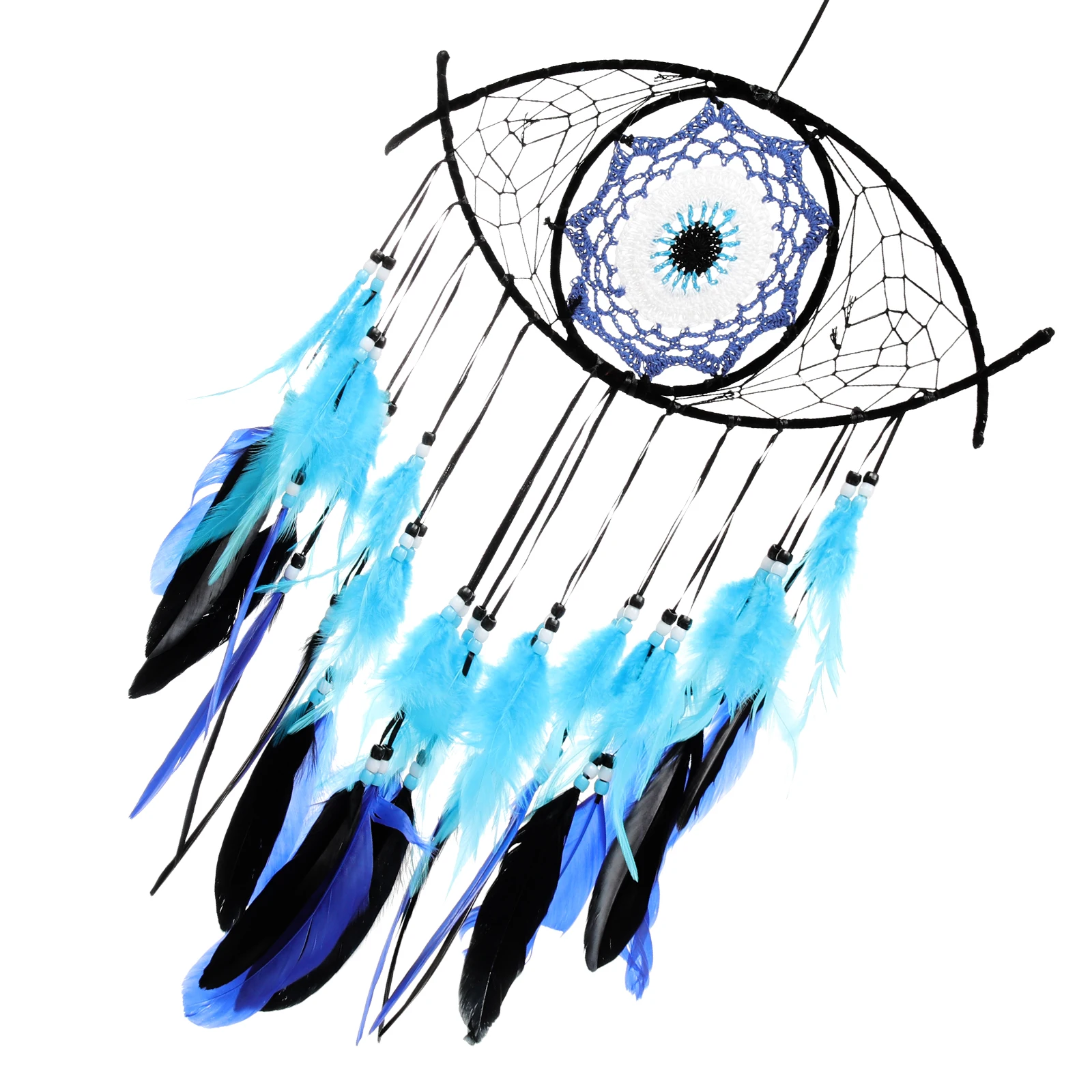 

Dream Catcher Wall Hanging Decor Plumes Evil Eye naments H made Home Festival Yard Grunge Room Decorative