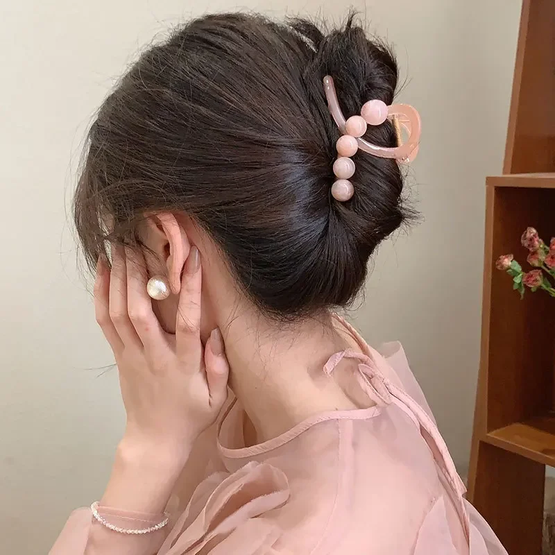 젤리 컬러 헤어핀 2024 그래버 클립, 여성 후면 장식, 기질 상어 클립, 패션 액세서리, 8cm