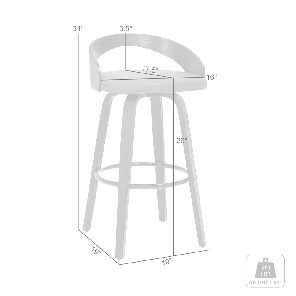 Taburete giratorio de piel sintética con Base de madera, rotación de 360 grados, asientos cómodos, cocina, Bar, comedor