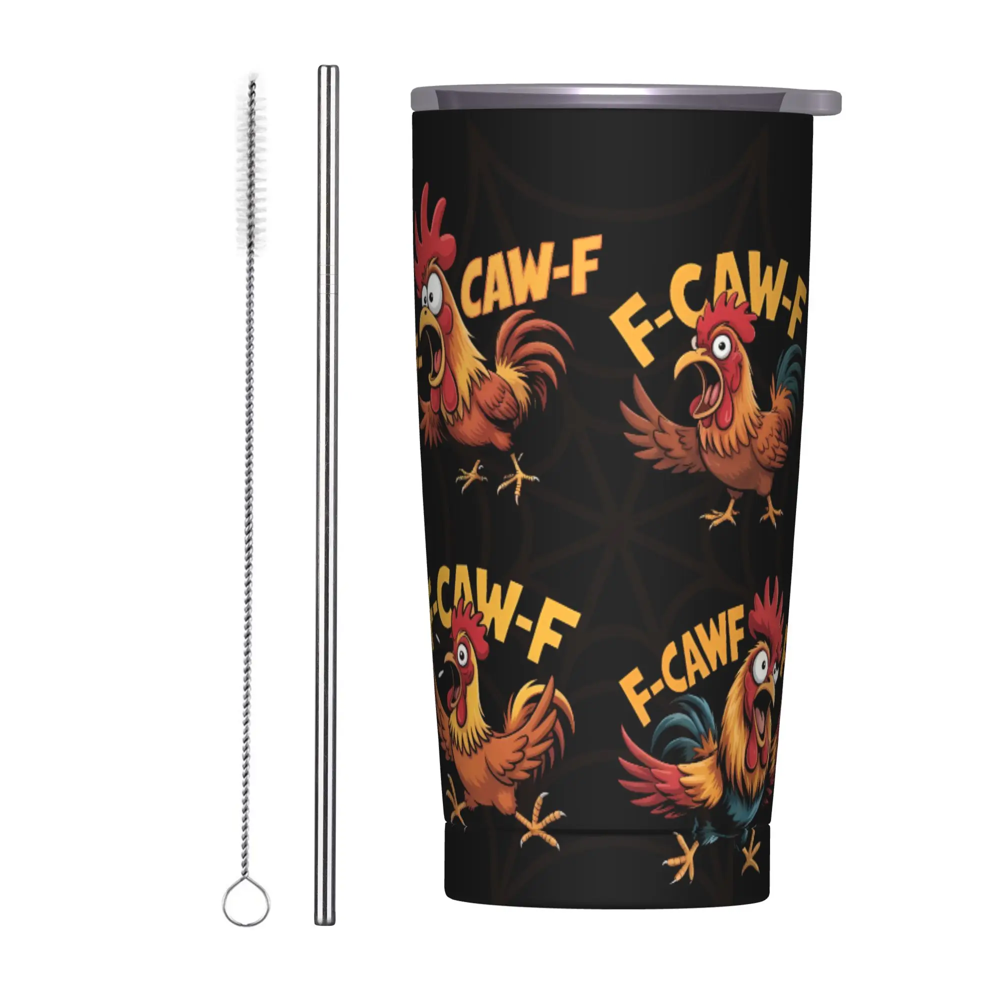Stainless Steel Tumbler F Caw F Thermal Mug Chickens Turkey Keep Heat Hot Drinks Car Mugs Driving Design Water Bottle