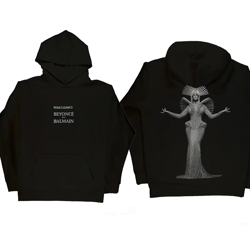 Beyonce Renaissance World Tour peripheral Plus Size Hoodie Graphic Hoodies Women Vintage Hip Hop Hooded Sweatshirts Streetwear