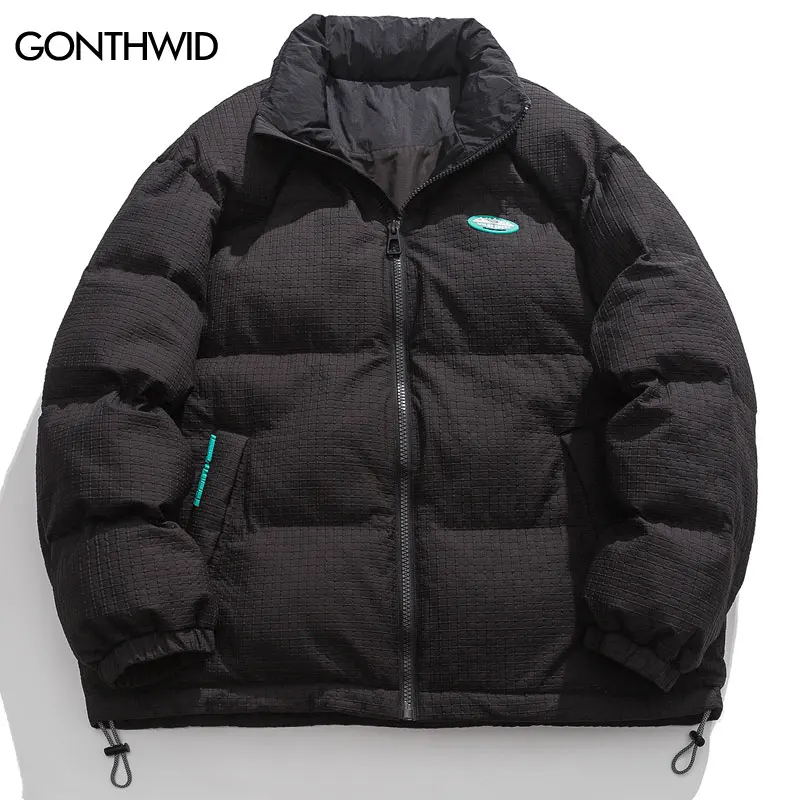 Winter Thicken Warm Jacket Parkas Men Casual Solid Color Padded Puffer Bubble Jackets Hip Hop Harajuku Fashion Streetwear Coats