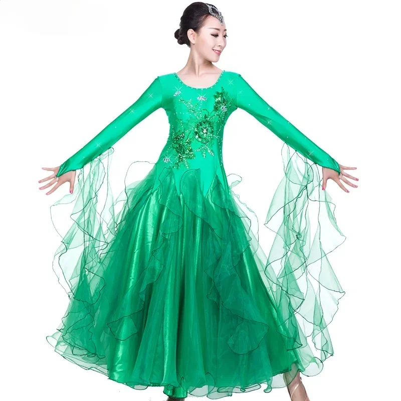 

Ballroom Dance Competition Dance Dresses Female Waltz Performance Costumes National Standard Tango Foxtrot Modern Dance Dress