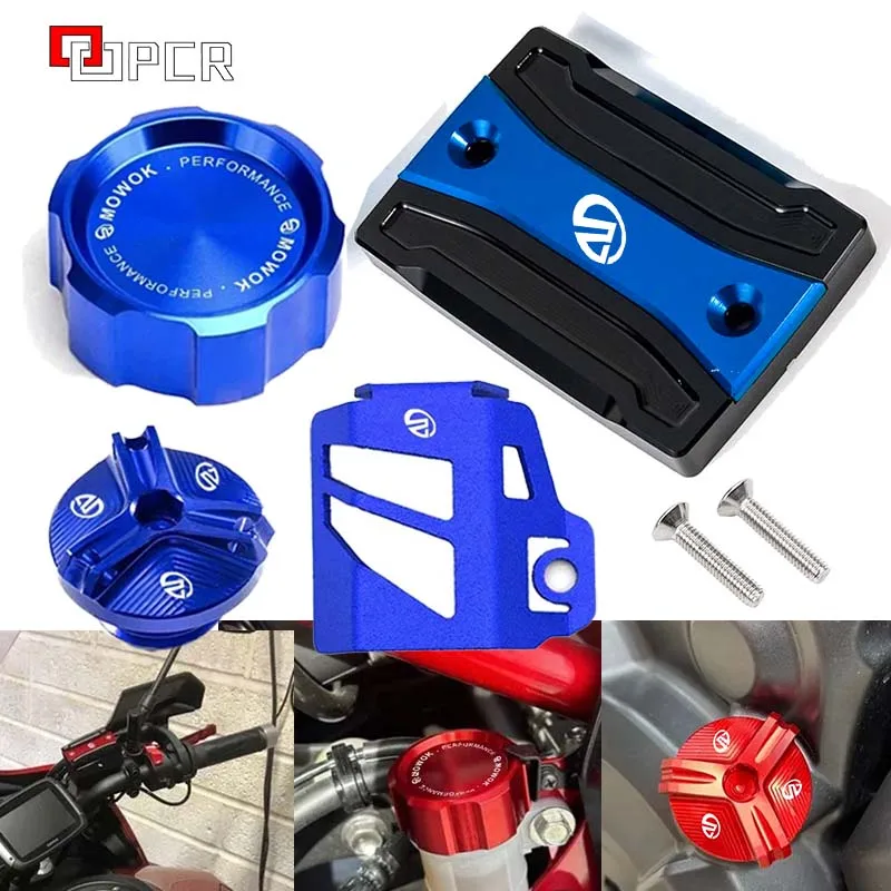 

For Yamaha MT07 MT09 MT10 Tracer 7 9 700 900 GT MT 07 09 10 Motorcycle Front Rear Brake Fluid Reservoir Cover Engine Oil Cap