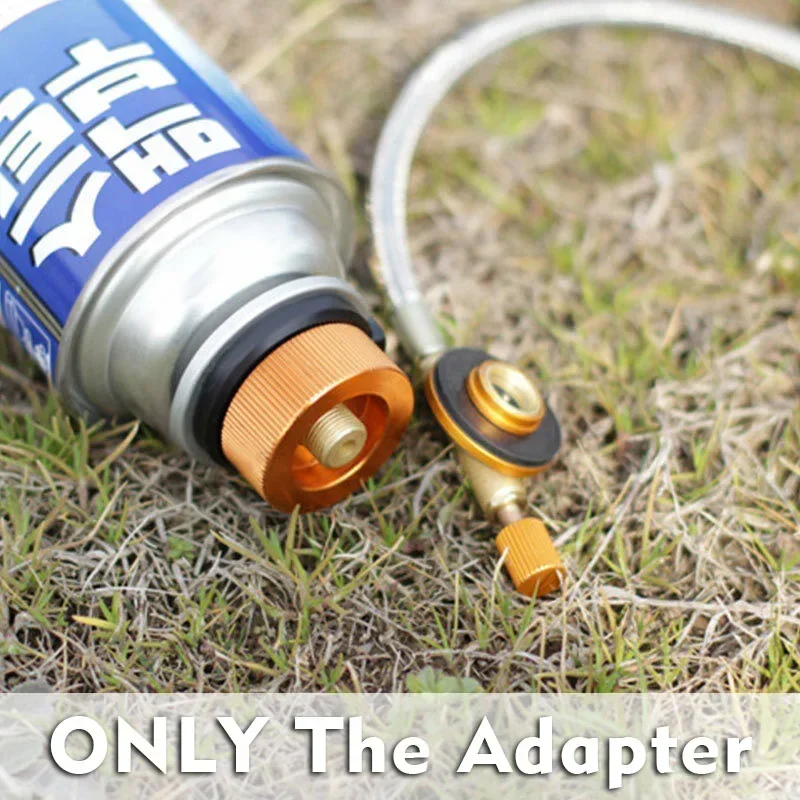 

~1Pc Camping Cans Adapter 1Picnic Burner Cartridge 1Gas Fuel Canister Stove Cans Aluminum Alloy Converter Head Outdoor Tools