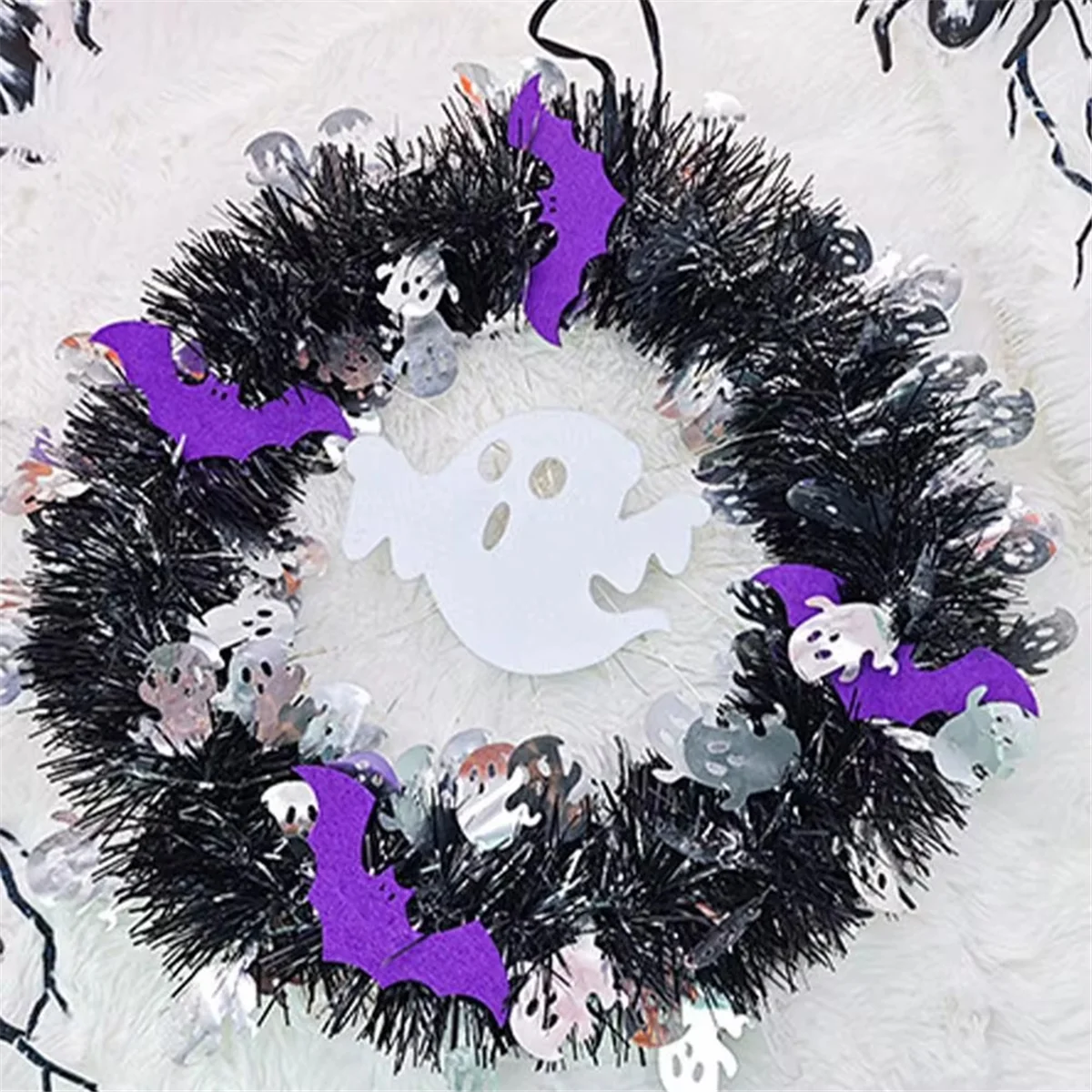 Halloween Wreaths for Front Door Spider Castle Ghost Halloween Front Door Wreath Gothic Creepy Garland Halloween A