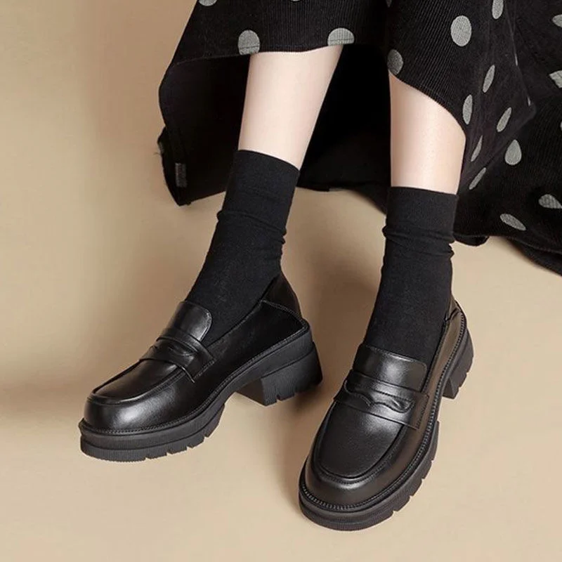 Women's Platform Loafers, All-Season British Style Espadrilles, Fashionable Commuting and Daily Wear, Retro Comfortable Design. image 6