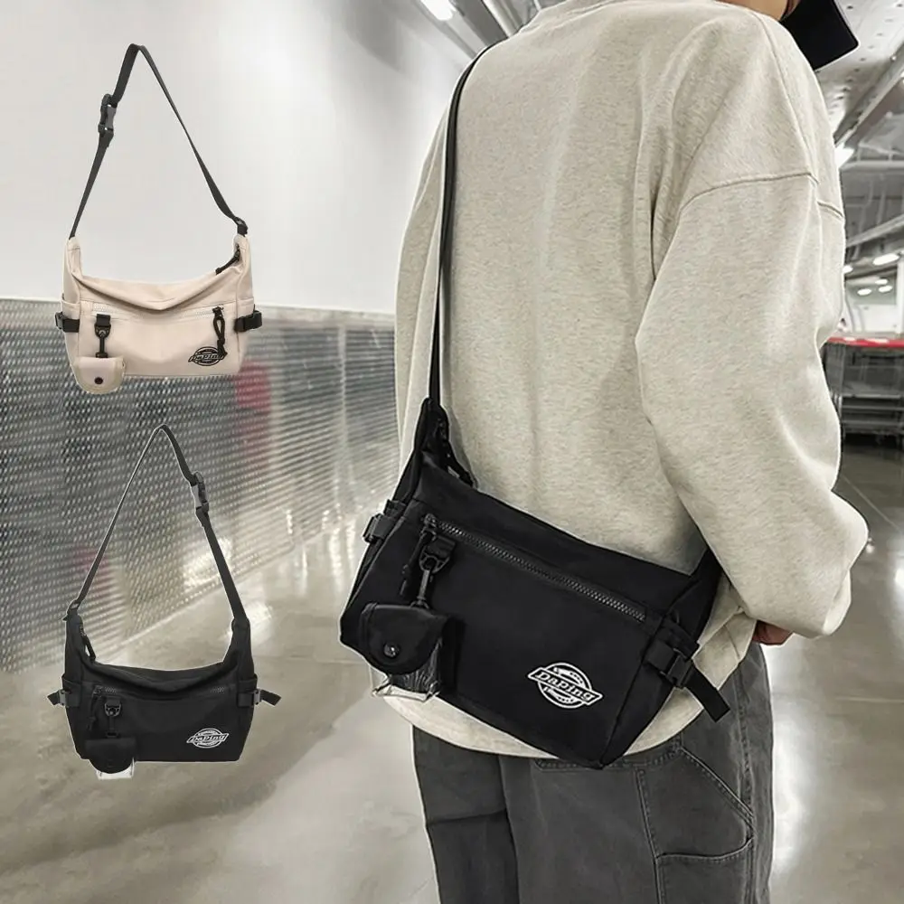 

Multifunctional Crossbody Message Bag Sports Waterproof Nylon Shoulder Bag Street Style Korean Style Square Shoulder Bag Unisex