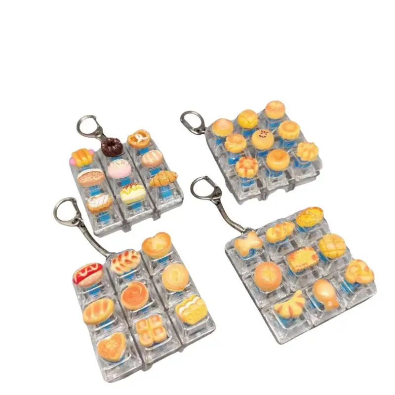 9-Tasten Mini-Mechanische Tastatur-Schlüsselanhänger Ohne Licht, Klicker, Stressabbau, Niedlicher Taschen-Fidget, Angstlinderungs-Anhänger, Geschenk – Detail 12