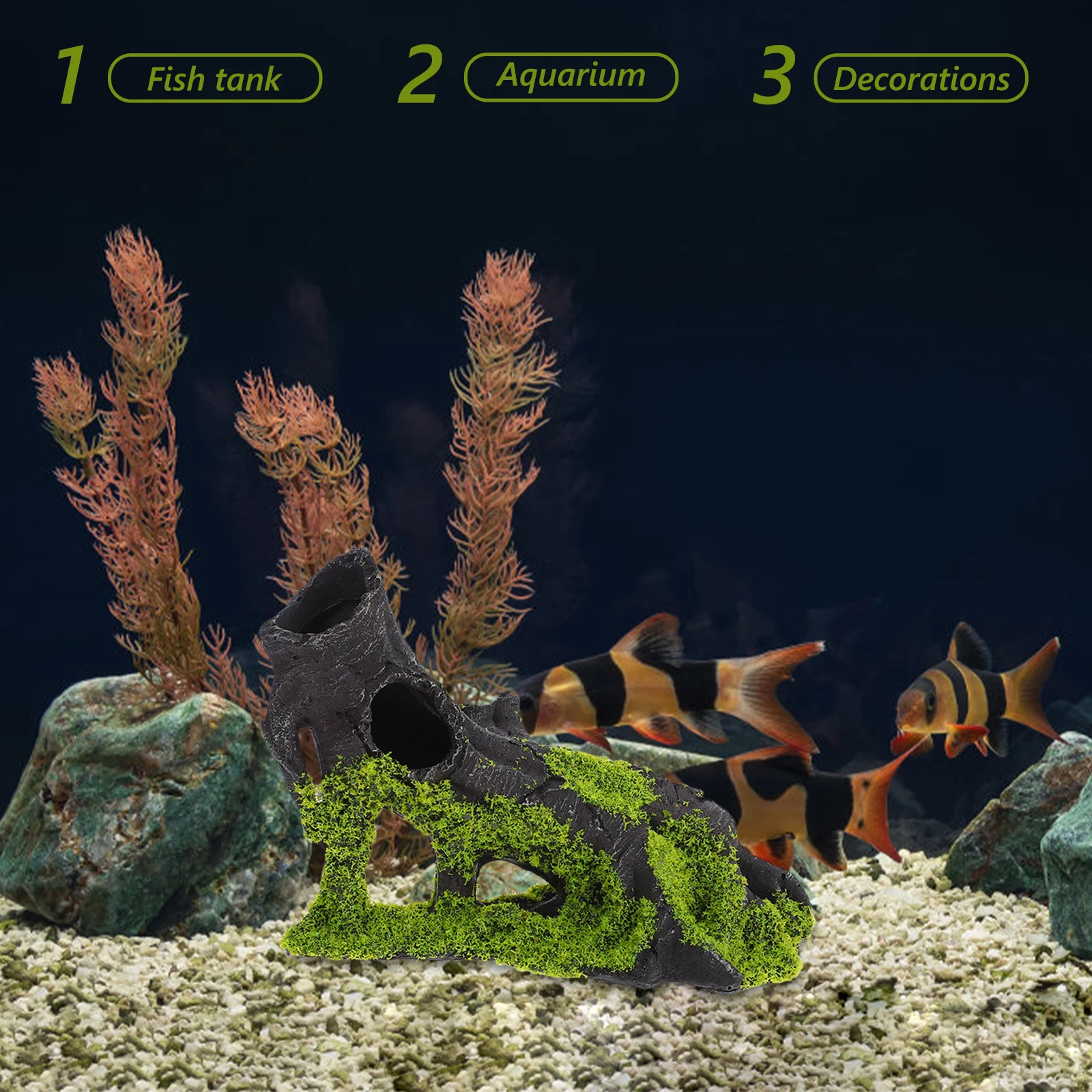 

Realistic Resin Tree Stump Aquarium Decor For Fish Tank Shrimp Cave Terrarium Reptile Betta Hideout Landscape Ornament