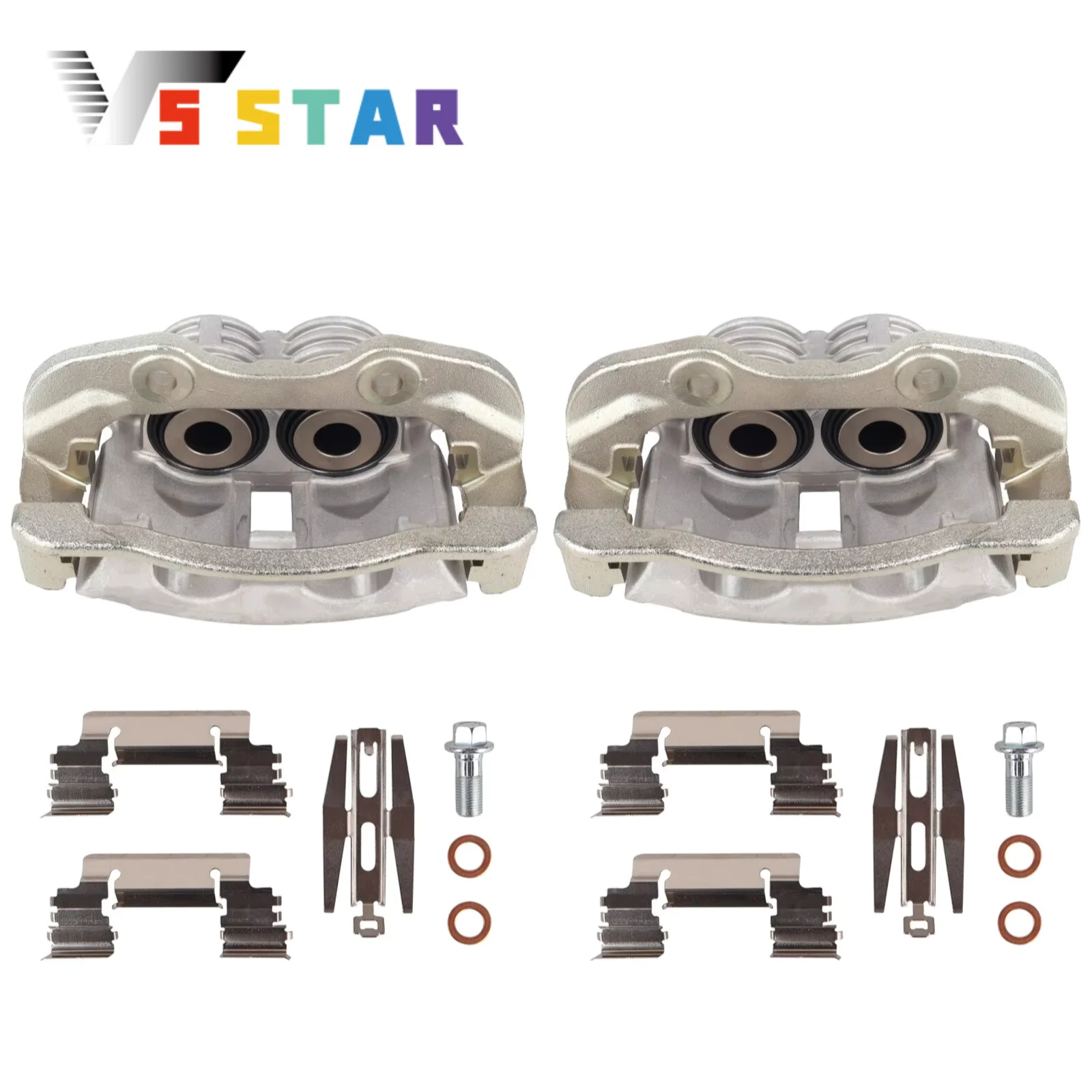 

18B4764_18B4765 1 Set Rear Disc Brake Caliper For 2000-2007 Chevy GMC Cadillac Tahoe Yukon Escalade Sliver BC-1023