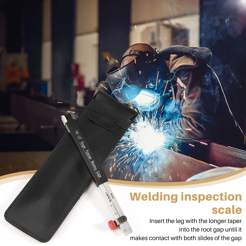 AC62-Welding Inspection Scale Small Height Gauge Hi-Lo Dedicated Internal Welding Ruler Metric Size N19